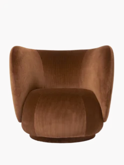 Rico Lounge Chair - Swivel - Devoré Velvet